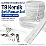 Branda ve Çadır Atölyeleri İçin T9 Kemik Şerit Fermuar Seti – 20 Metre + 10 Çekecek - ST-0012T9-20M10K