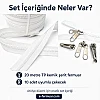 Branda ve çadır atölyeleri için 20 metre T9 kemik şerit fermuar ve 10 çekecek.