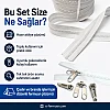 Branda ve çadır atölyeleri için 20 metre T9 kemik şerit fermuar ve 10 çekecek.
