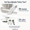 Durable and long-lasting #5 chunky tape zipper, 50 metres long with 25 sliders.