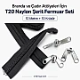 Nylon Tape Zipper Set for Tarpaulin and Tent Workshops - #8, 10 Metres + 10 Sliders - ST-0013