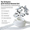Atölyeler İçin Tip 10 Naylon Şerit Fermuar Deneme Seti – 20 Metre + 10 Tek Elcikli Kürsör ST-T10T-NAYLON-20M10C