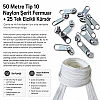 Atölyeler İçin Tip 10 Naylon Şerit Fermuar Orta Seviye – 50 Metre + 25 Tek Elcikli Kürsör ST-T10T-NAYLON-50M25C