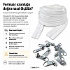Kırlent ve Yastık Kılıfları İçin Tip 5 Naylon Şerit Fermuar Orta Seviye Seti – 100 Metre + 200 Tek Elcikli Kürsör ST-T5T-NAYLON-100M200K
