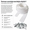 Kırlent ve Yastık Kılıfları İçin Tip 5 Naylon Şerit Fermuar Orta Seviye Seti – 50 Metre + 100 Tek Elcikli Kürsör ST-T5T-NAYLON-50M100K