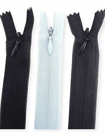 Hidden Zipper 35 Cm #3 13,78" Tulle White Dress and Skirt Zipper ZPG0035TULPROMO