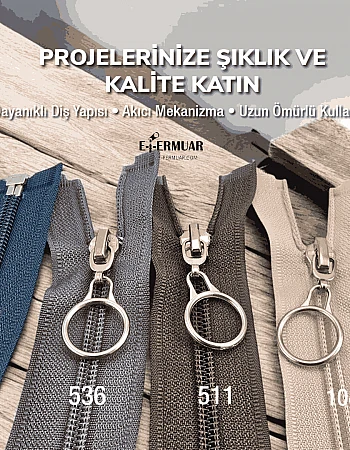 47 cm Type 10 Nylon Jacket Zipper, Open-Ended Separator – Durable Thick Toothed Model - ZPHSN0047T10