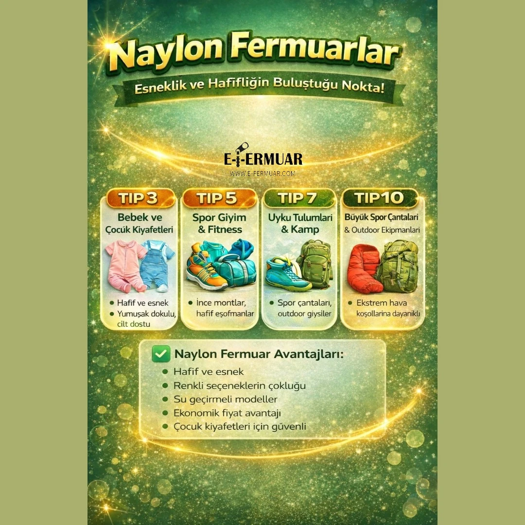Naylon Fermuar T3 T5 T7 T10 Farkı – Tip Seçim Rehberi | E-Fermuar