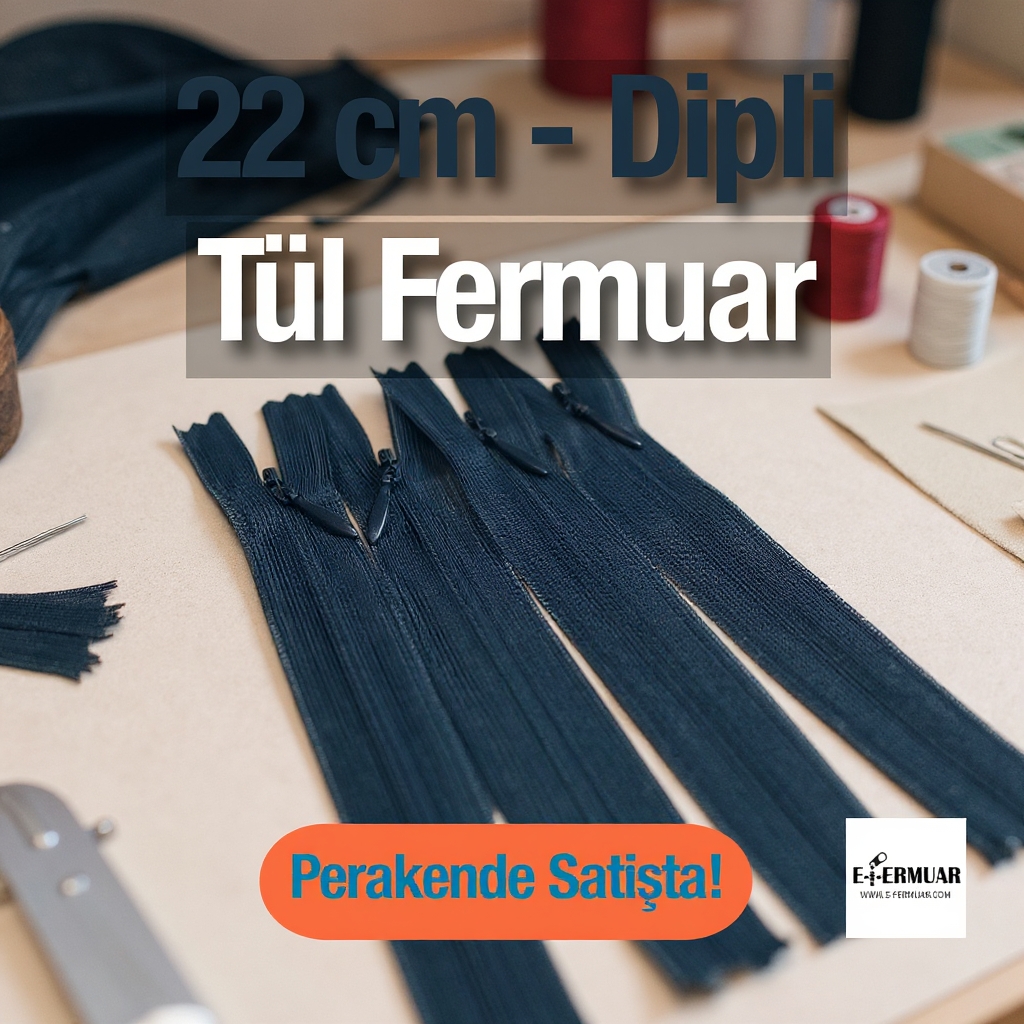 Dress and Inner Pocket Concealed Zipper 22 cm 0,24 yrd ZPHSN0022TUL