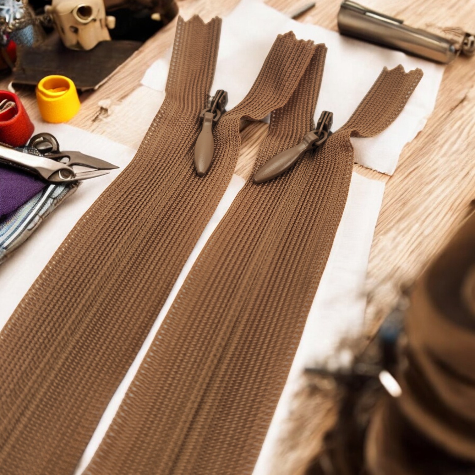 Concealed Zipper 50 cm Tulle Dress and Evening Gown ZPHSN0050TUL