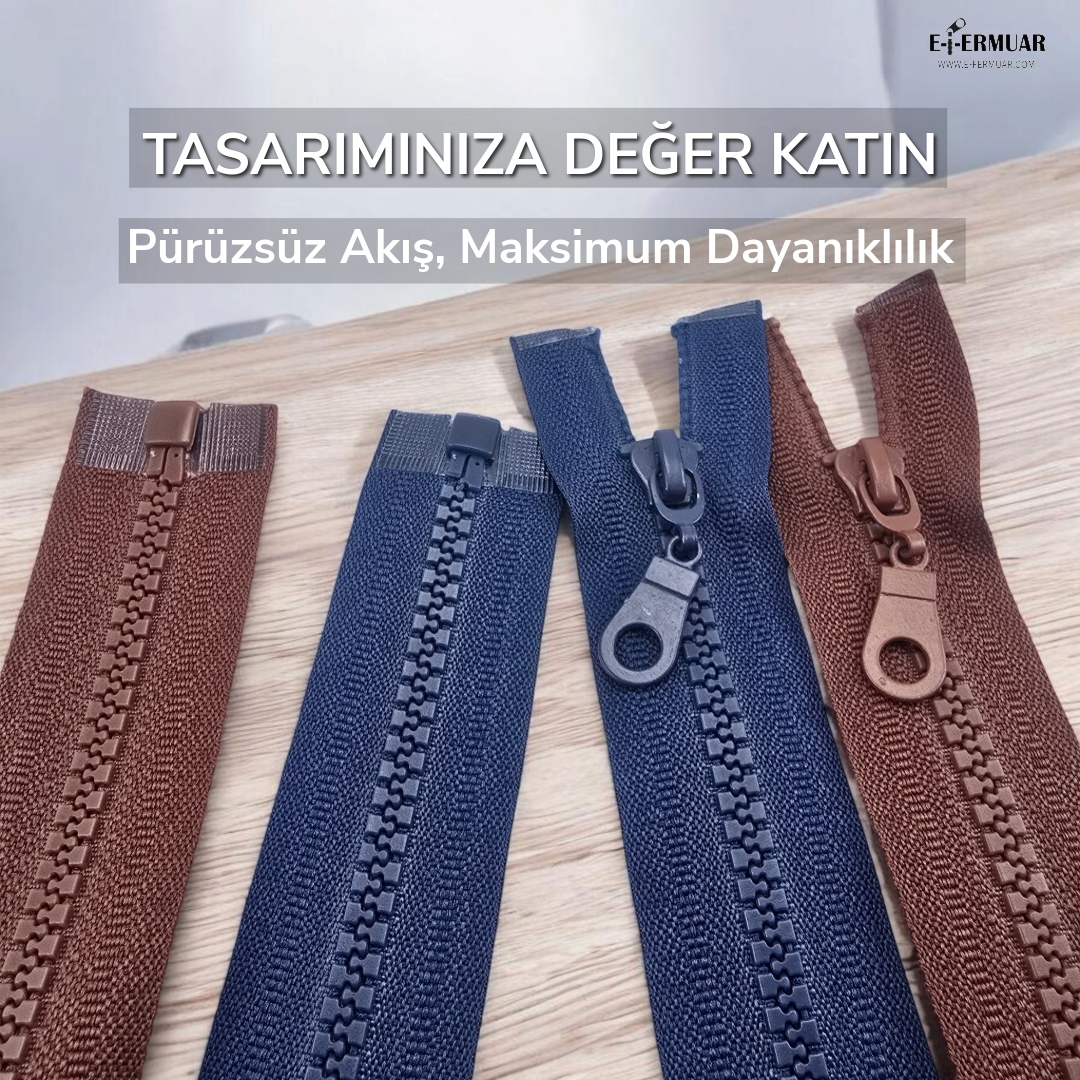 70 cm T6 Kemik Dişli Separe Fermuar – Açık Uçlu Mont, Ceket ve Kaban Fermuarı