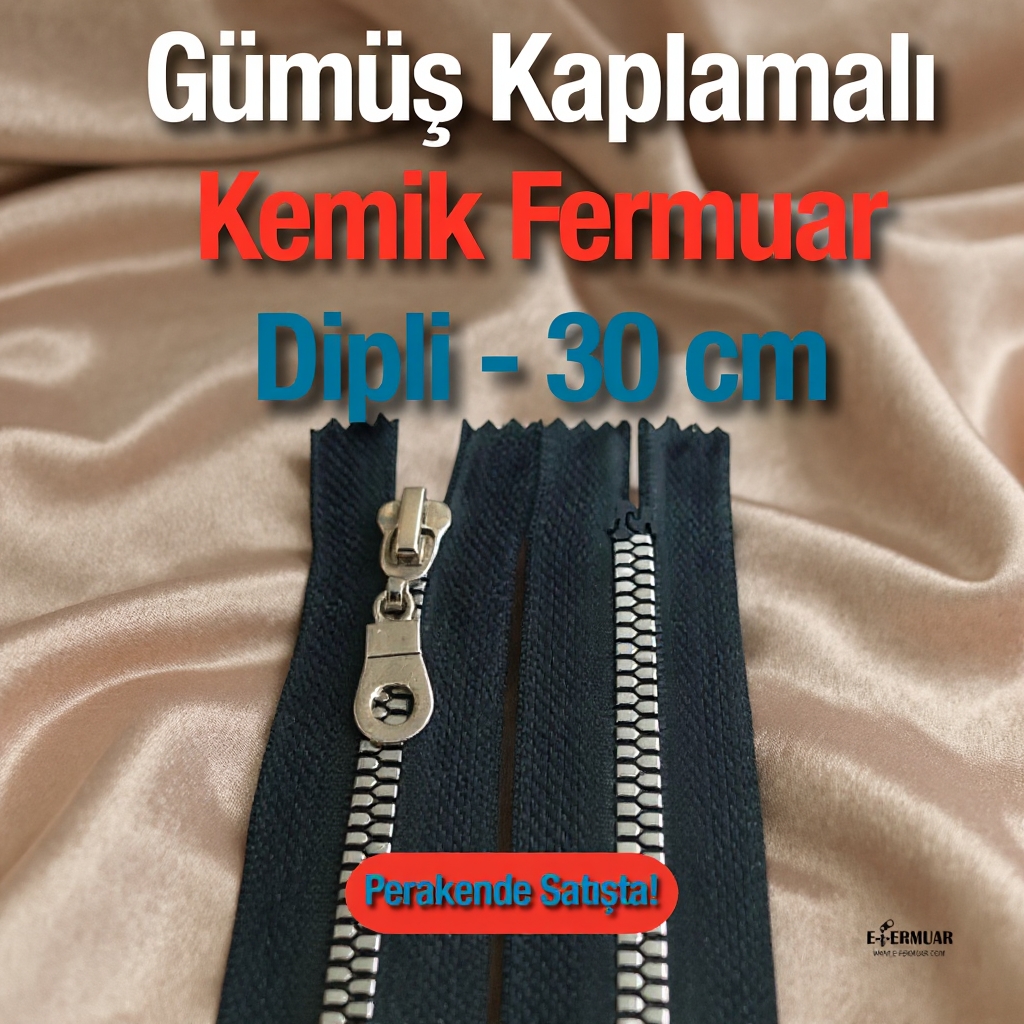 Metal Dişli 30 cm Fermuar Dipli   ZPS0030T6PROMO