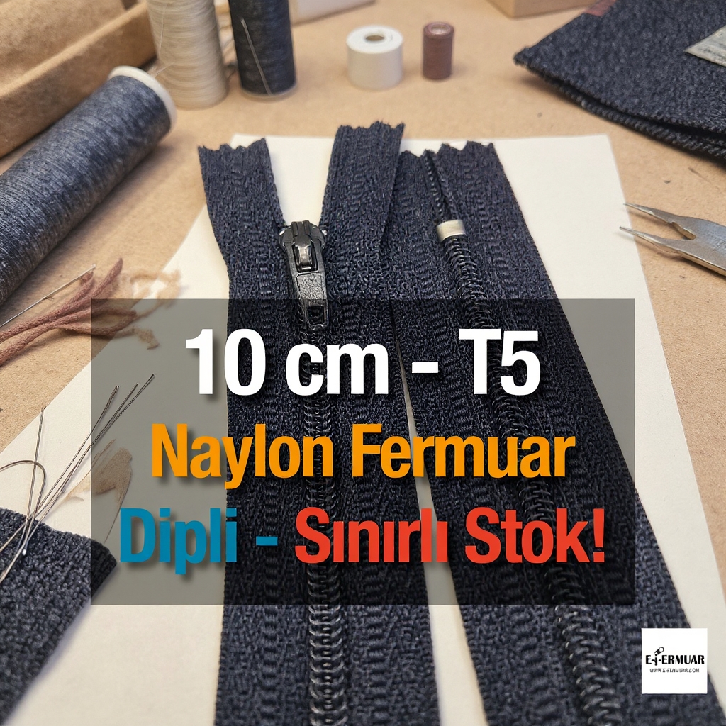 10 Cm Naylon Cep Fermuarı Dipli -  NC0010T5