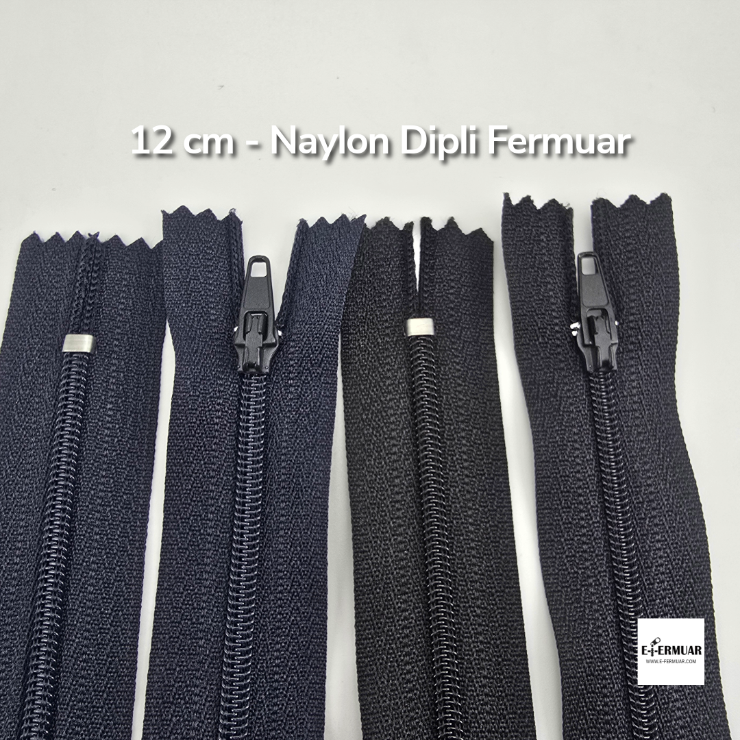 12 Cm Naylon Cep Fermuarı Dipli -  NC0012T5