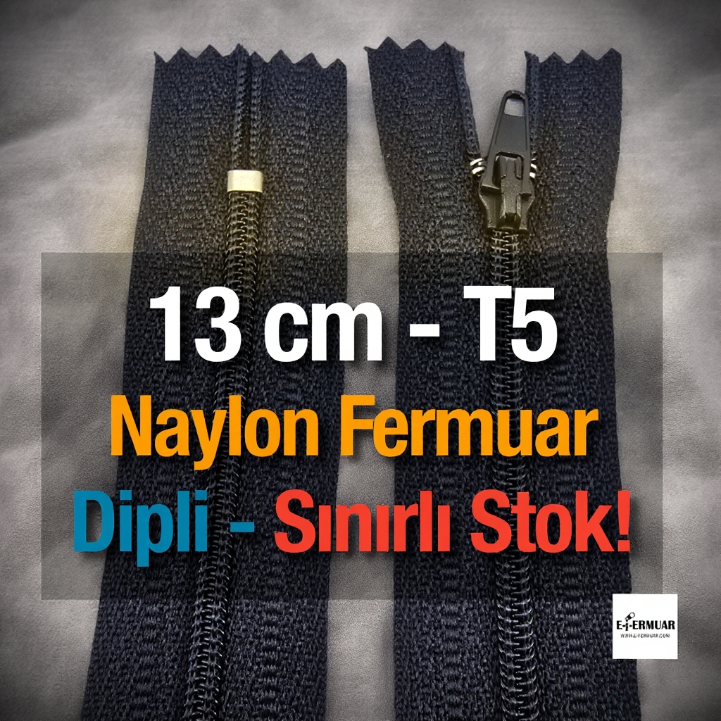 13 Cm Naylon Cep Fermuarı Dipli -  NC0013T5