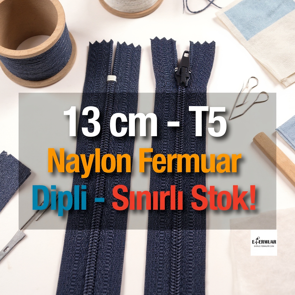 13 Cm Naylon Cep Fermuarı Dipli -  NC0013T5