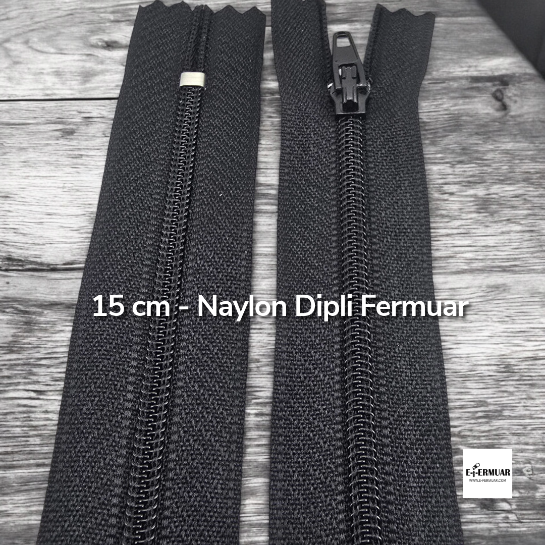 15 Cm Naylon Cep Fermuarı Dipli -  NC0015T5