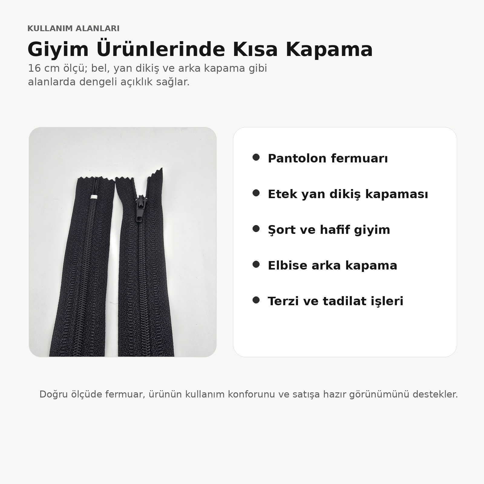 16 Cm Naylon Cep Fermuarı Dipli -  NC0016T5