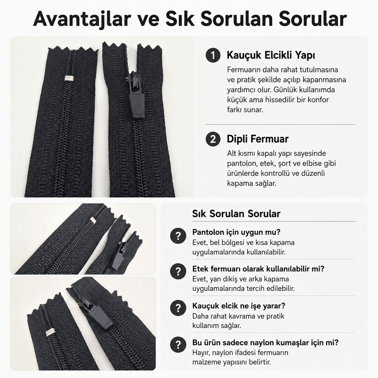16 cm Special Handle Nylon Pocket with Zipper Bottom - NC0016T5Ö