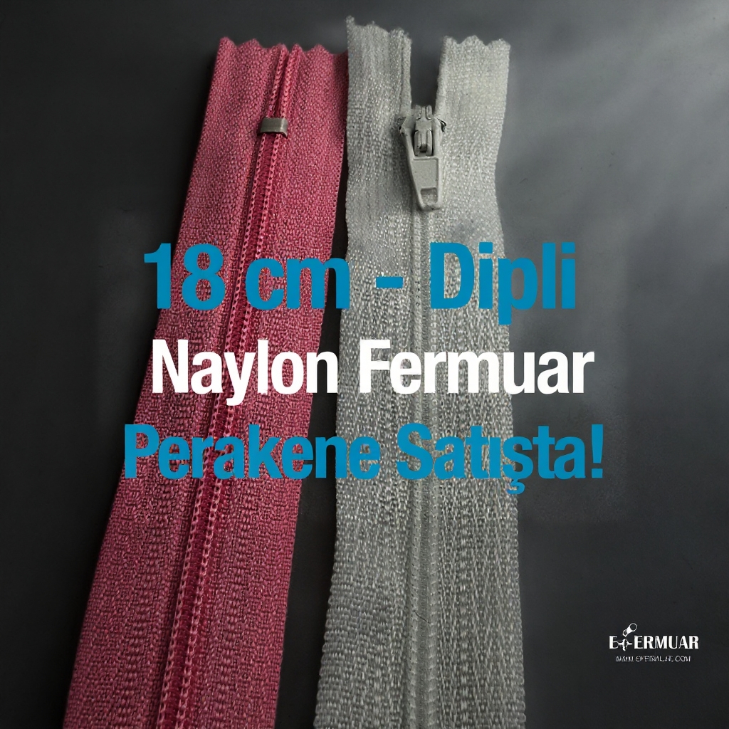 18 Cm Naylon Cep Fermuarı -  Dipli - NC0018T5