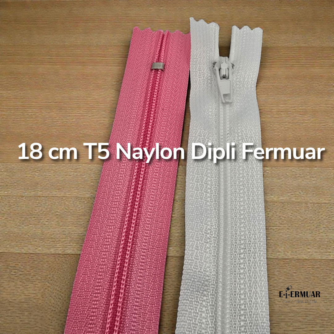 18 cm Nylon Pocket Zipper - Bottom Closure - NC0018T5