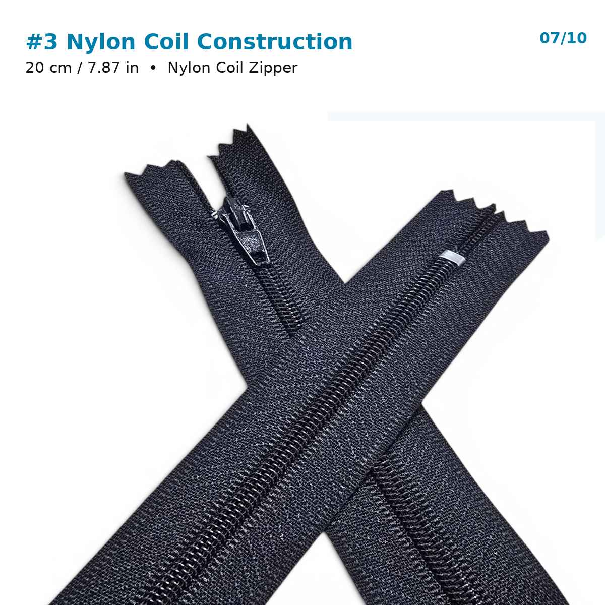 20 cm Pantolon ve Etek Tip 5 Naylon Fermuar Kapalı Uçlu 25 Ad NC0020T5