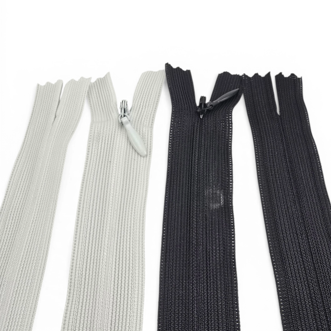 35 cm Tül Şeritli Dipli Gizli Fermuar Tip 3 | Elbise, Etek ve Abiye İçin | NC0035TUL