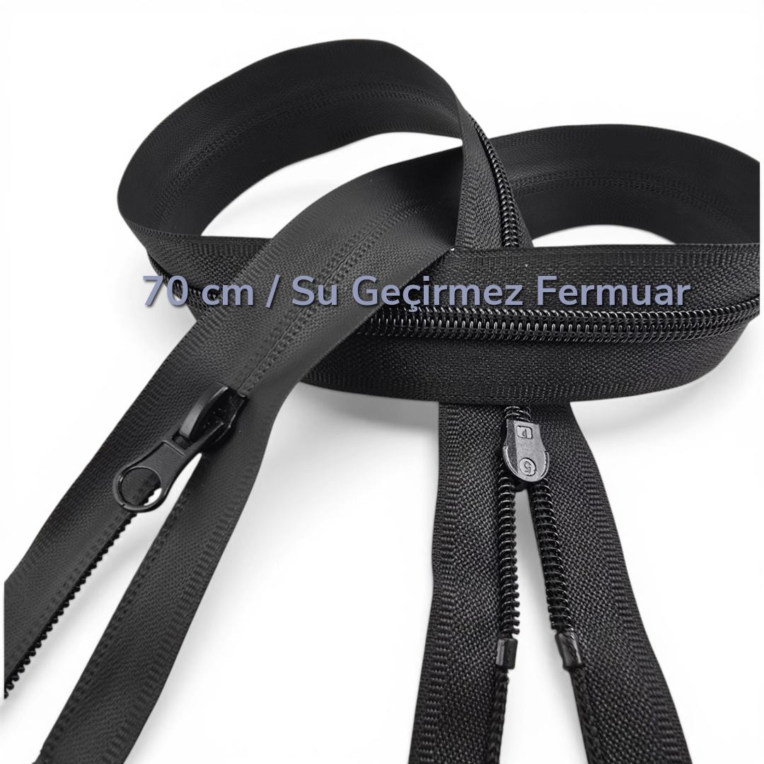 70 cm TPU Su Geçirmez Fermuar Combi | Teknik Dış Giyim ve Çanta İçin | NC0070SG