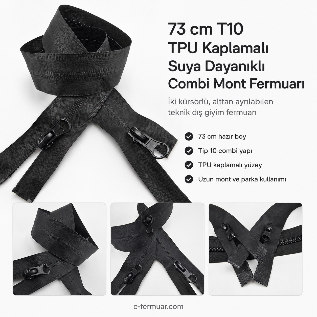 73 cm Tpu Su Geçirmez Fermuar NC0073SG