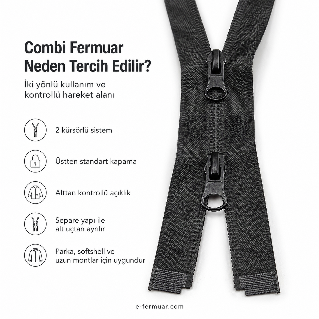 73 cm Tpu Su Geçirmez Fermuar NC0073SG