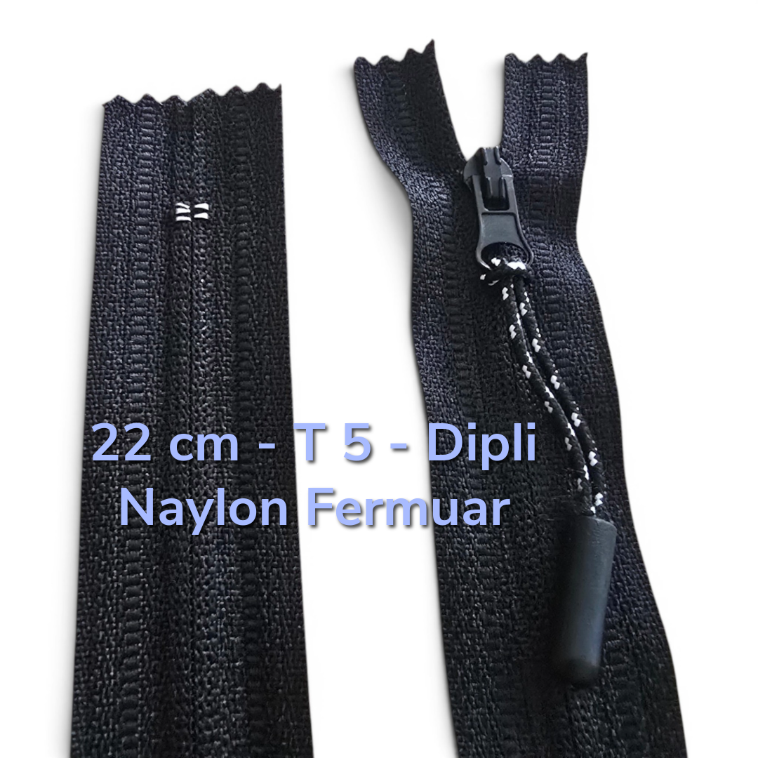 22 cm Pantolon ve Etek Tip 5 Naylon Fermuar Kapalı Uçlu Revers Combi Kafa İpli Nc0022t5Cİ