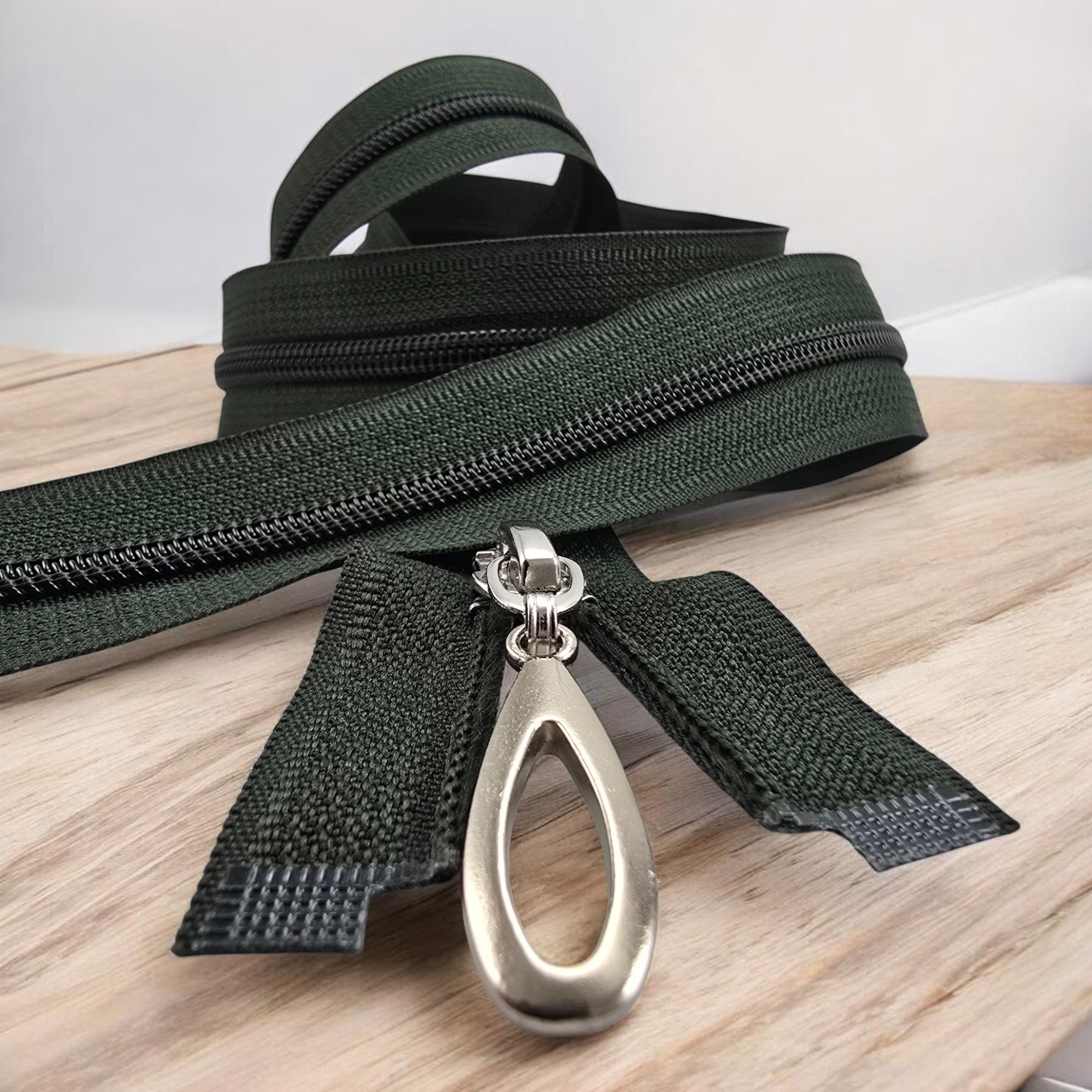 120 cm Nylon Special Handle-Type Abaya Zipper, Open End (Separate) - PR00120T10