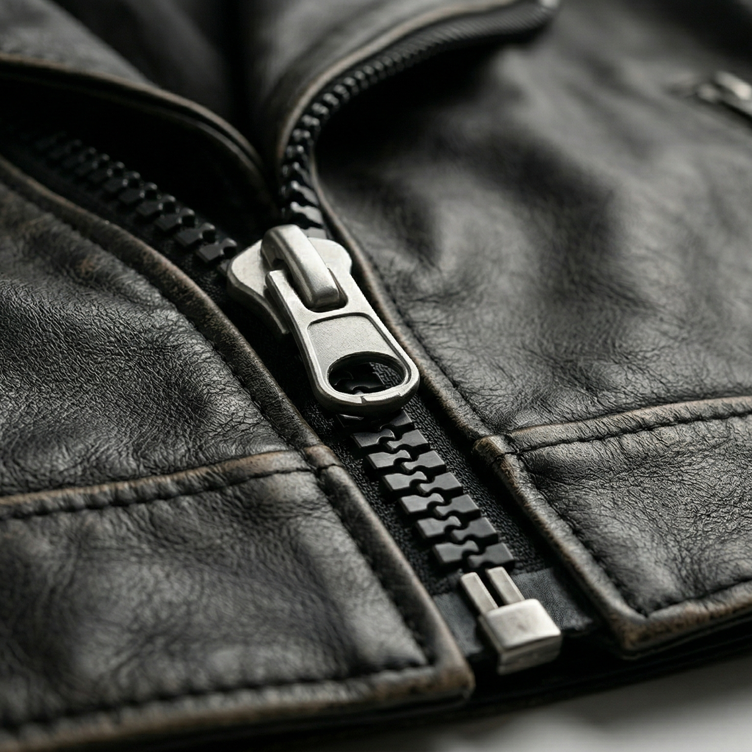 49 cm long #6 alligator tooth chunky zipper, ideal for jackets and coats.