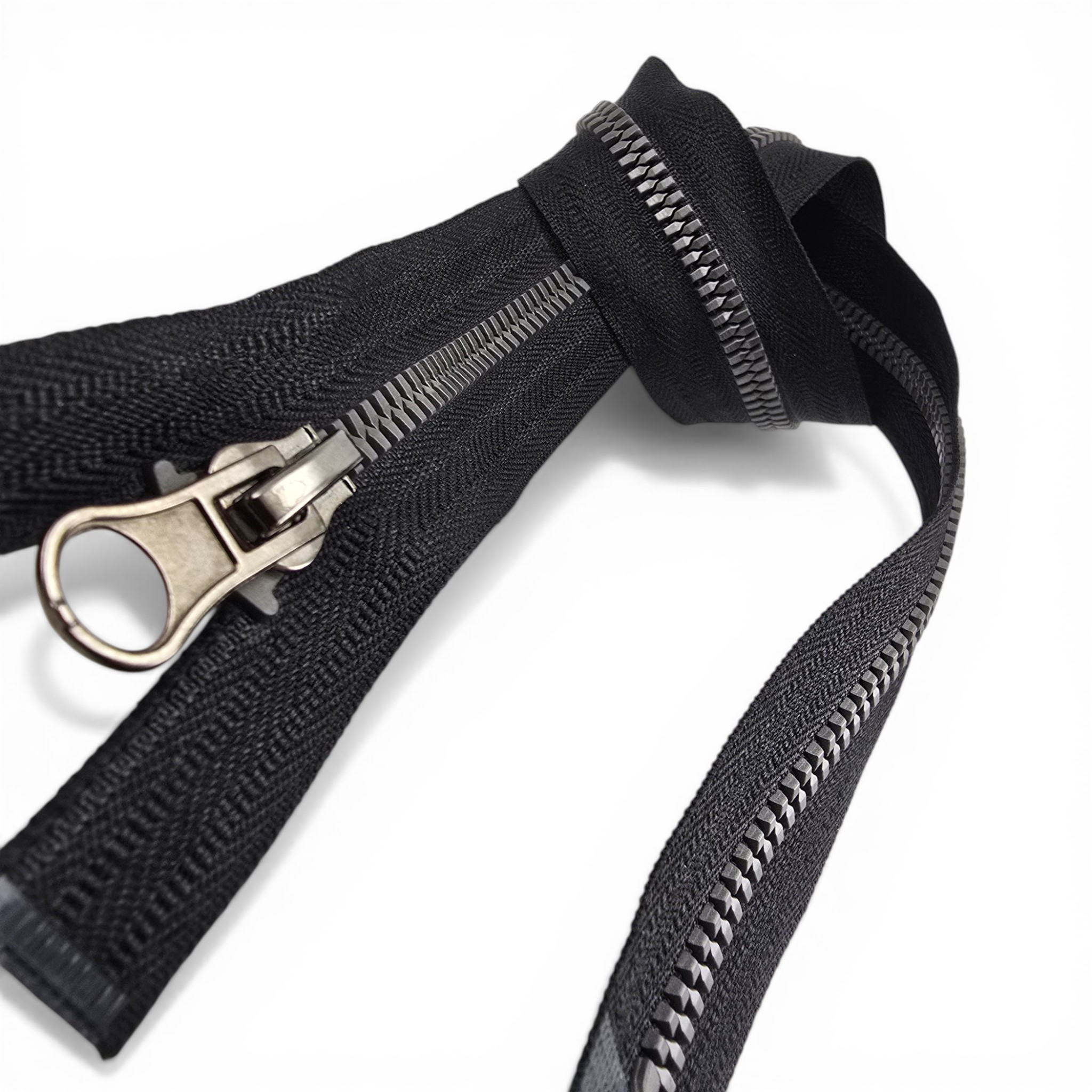 50 cm 19.68" Crocodile Tooth Molded Plastic Open-End Separating Zipper | For Jackets and Coats | PR0050T6TMS