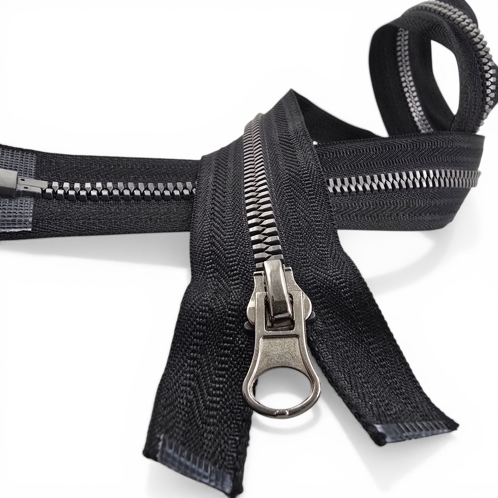 51 cm T6 Timsah Diş Kemik Fermuar, mont ve ceketleriniz için estetik ve sağlam bir seçenek.