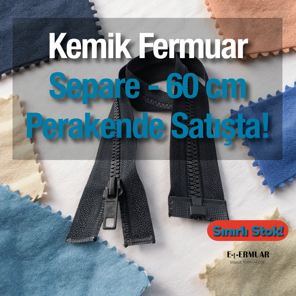 60 Cm Kemik Mont Fermuarı Açık Uçlu (Separe)  -  PR0060T6