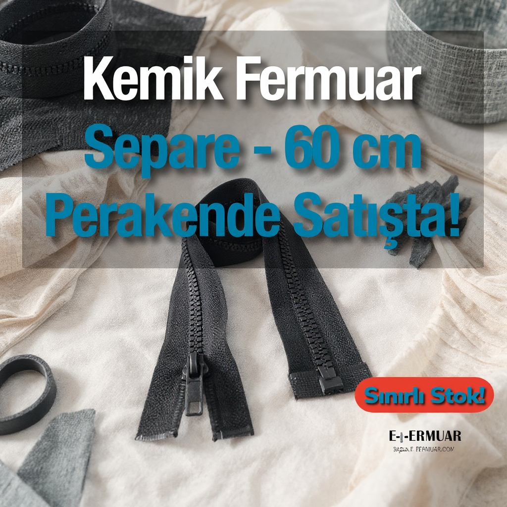 60 Cm Kemik Mont Fermuarı Açık Uçlu (Separe)  -  PR0060T6
