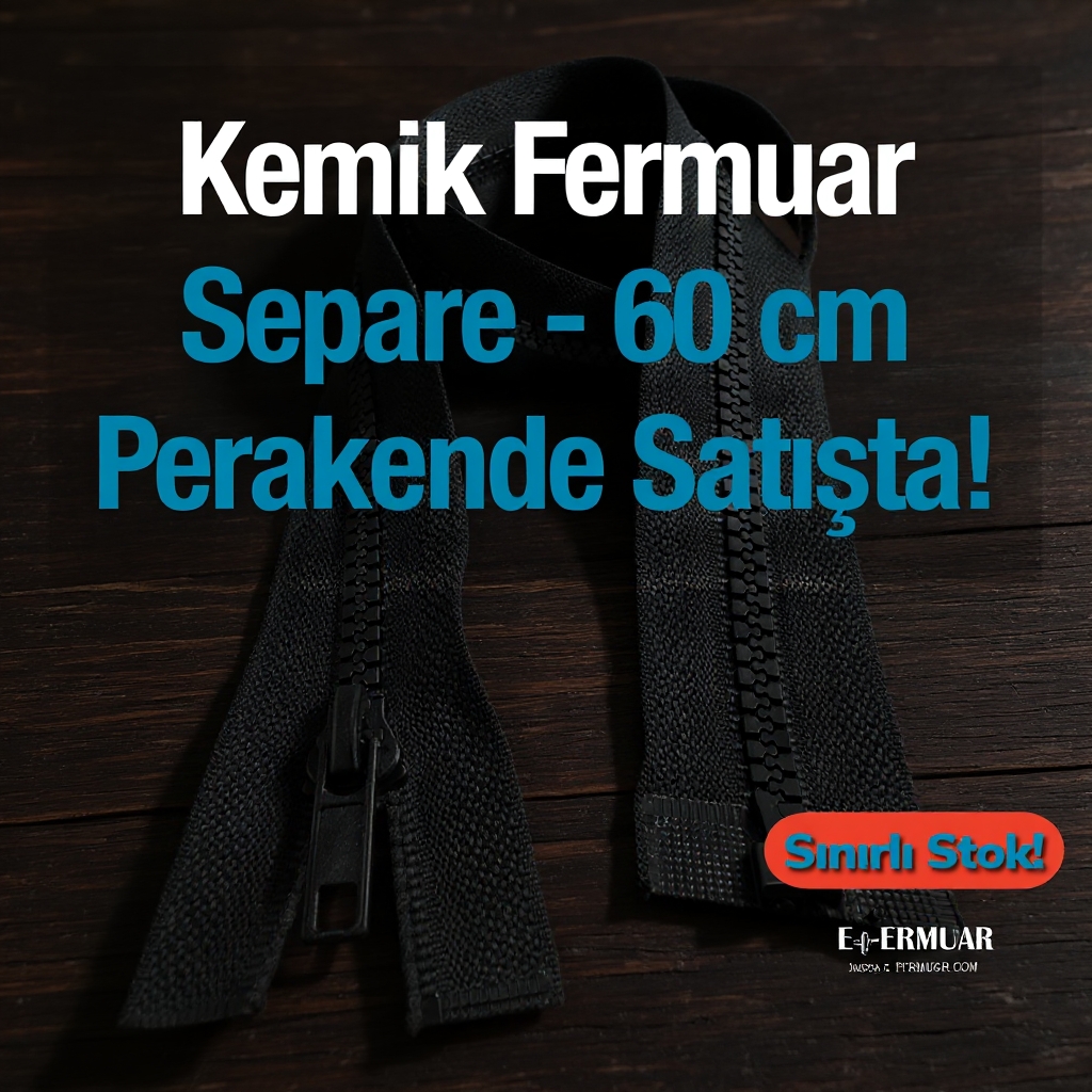 60 Cm Kemik Mont Fermuarı Açık Uçlu (Separe)  -  PR0060T6