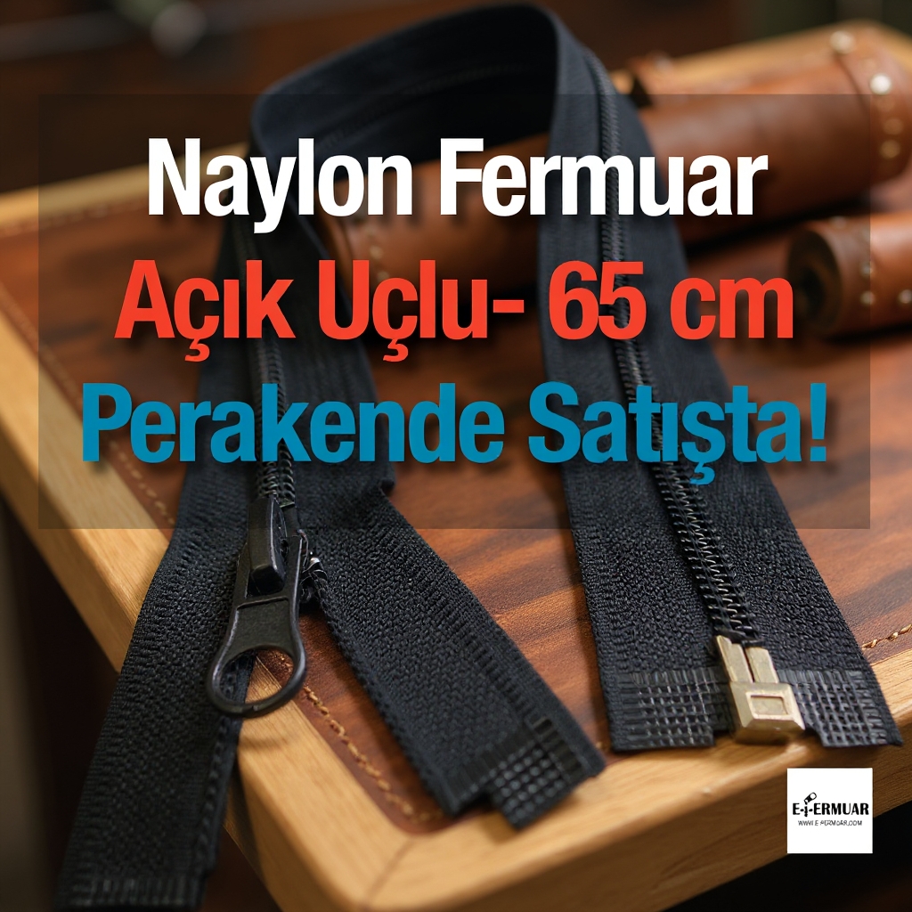 65 cm Tip 10 Naylon Mont Fermuarı Açık Uçlu Separe – Hafif ve Dayanıklı - PR0065T10