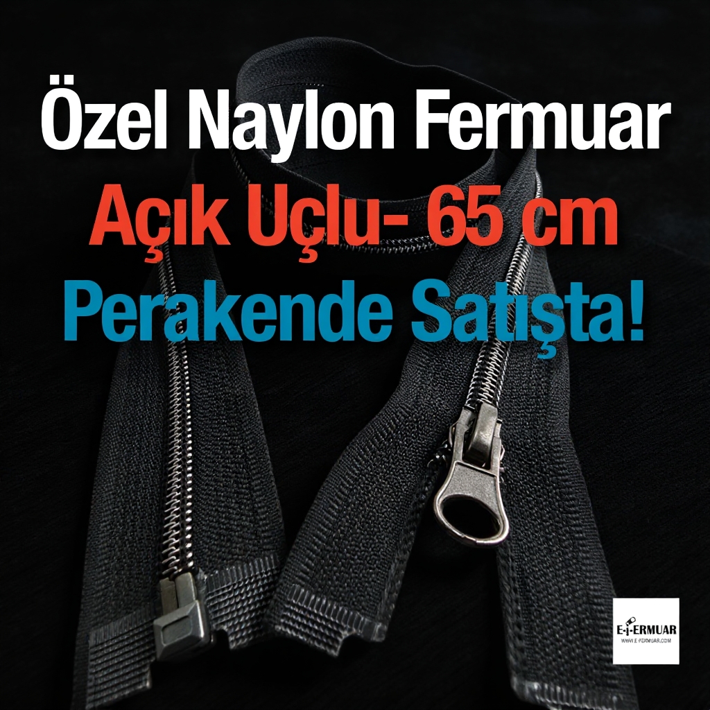 65 Cm Kaplamalı Naylon Mont Fermuarı Açık Uçlu (Separe)  -  PR0065T10BN