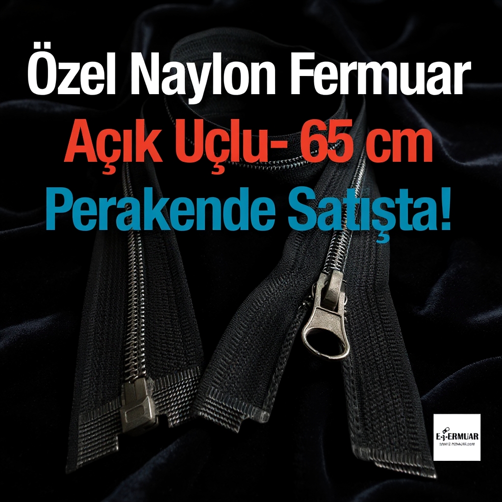 65 Cm Kaplamalı Naylon Mont Fermuarı Açık Uçlu (Separe)  -  PR0065T10BN