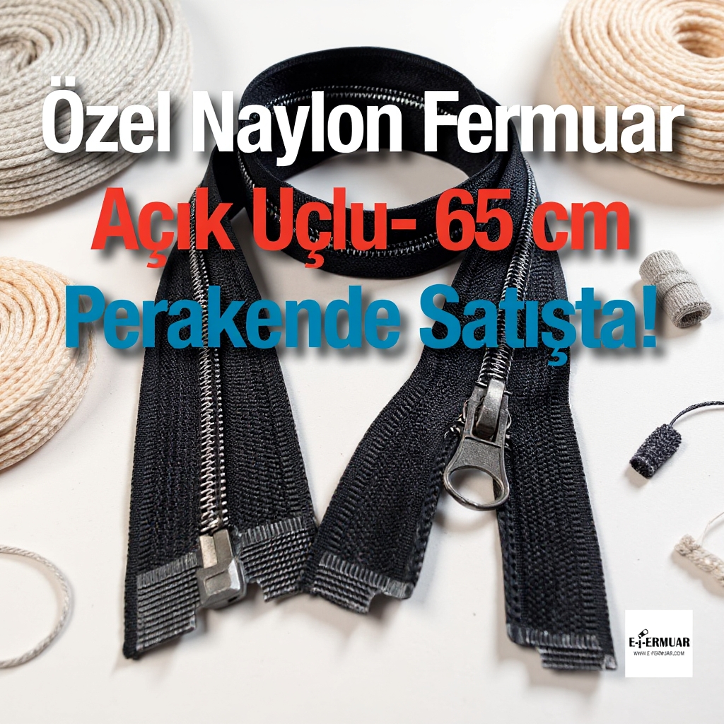 65 Cm Kaplamalı Naylon Mont Fermuarı Açık Uçlu (Separe)  -  PR0065T10BN