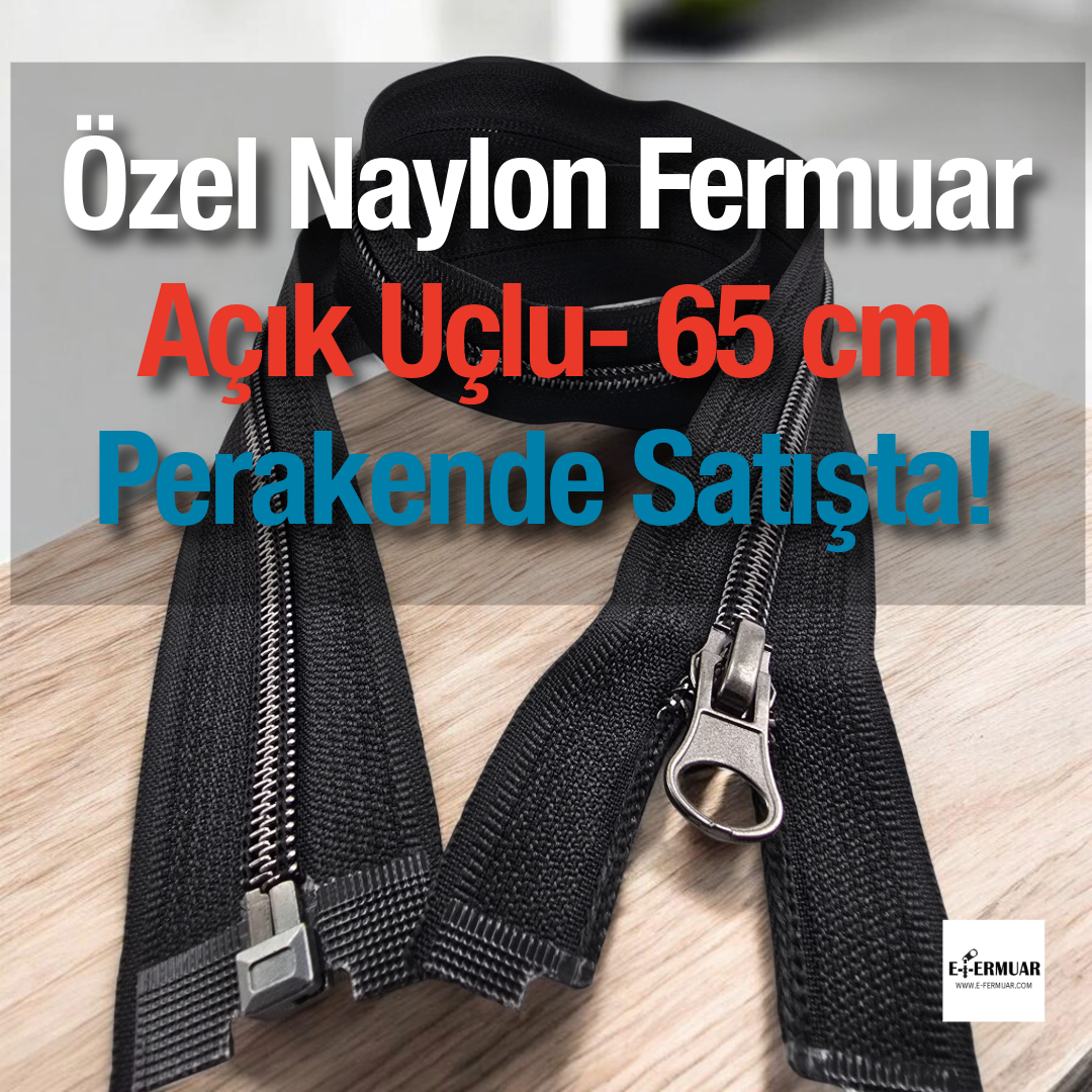 65 Cm Kaplamalı Naylon Mont Fermuarı Açık Uçlu (Separe)  -  PR0065T10BN