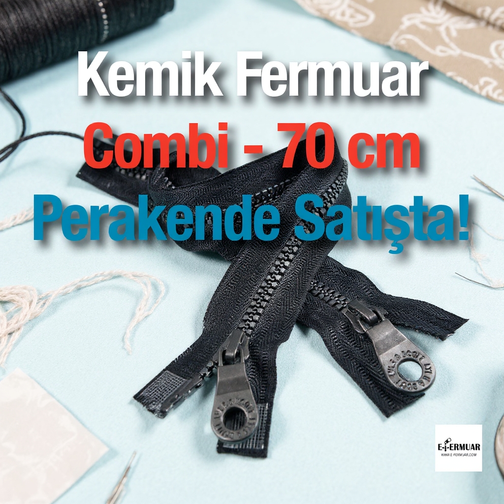 70 Cm Kemik Alttan ve Üstten Açılır  Mont Fermuarı -  PR0070t6C