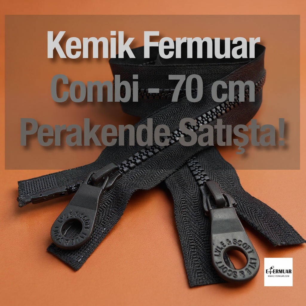 70 Cm Kemik Alttan ve Üstten Açılır  Mont Fermuarı -  PR0070t6C