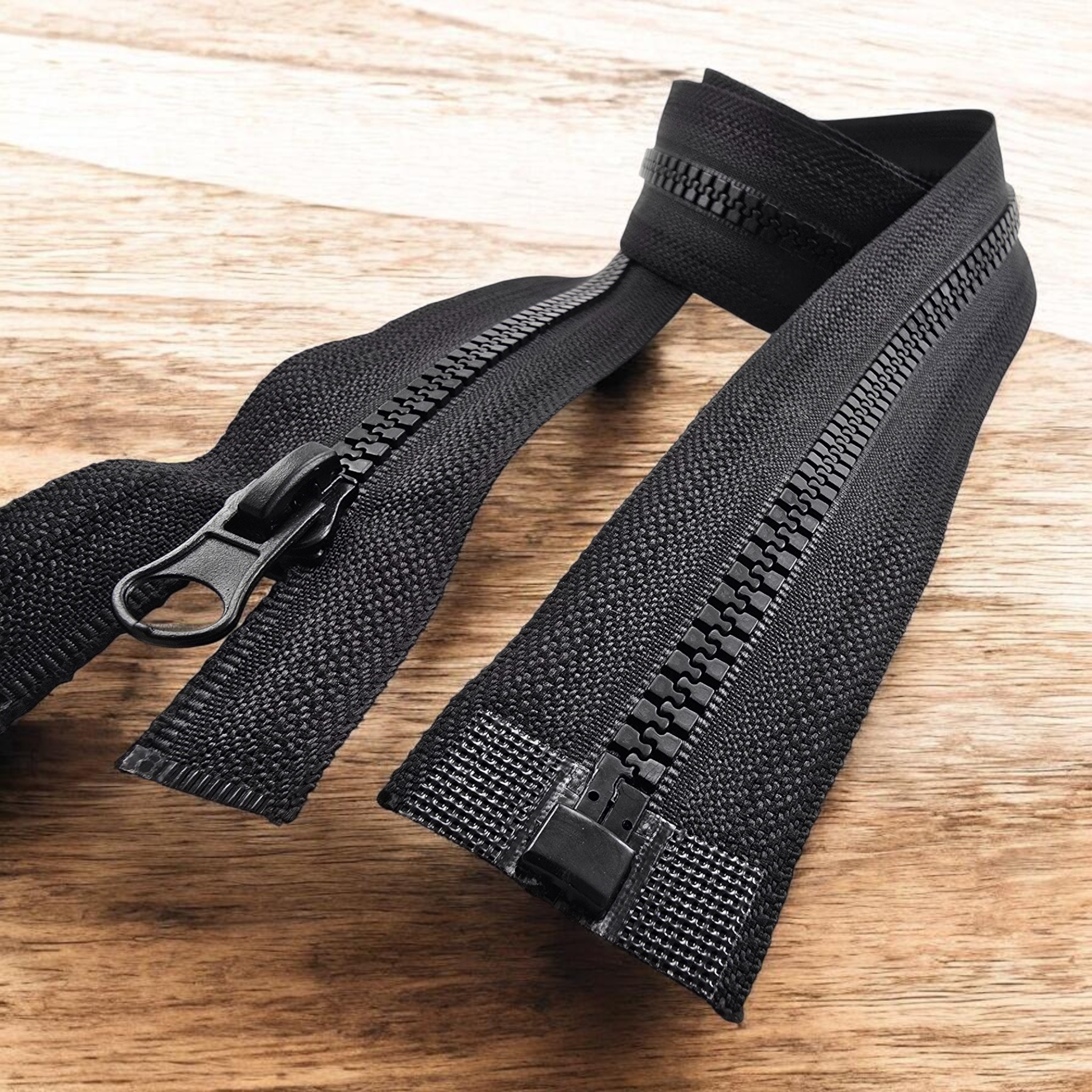 90 cm Bone  Jacket Zipper Open End (Separate) - PR0090T6