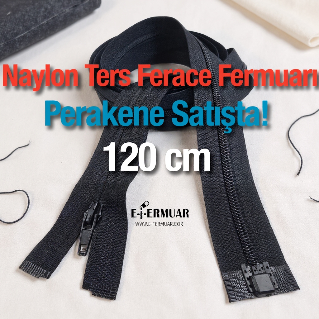 120 Cm Naylon Ters Ferace Fermuarı ZP00120S