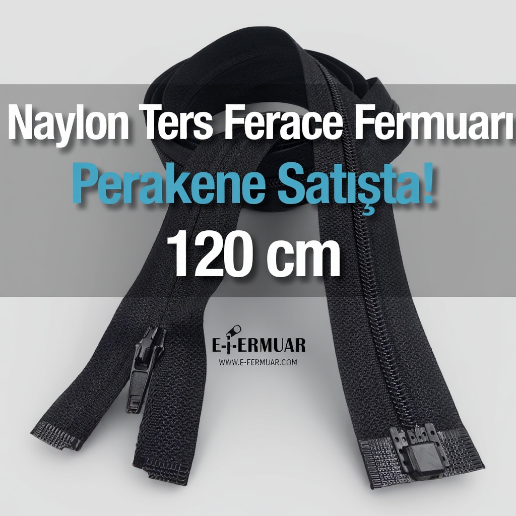 120 Cm Naylon Ters Ferace Fermuarı ZP00120S