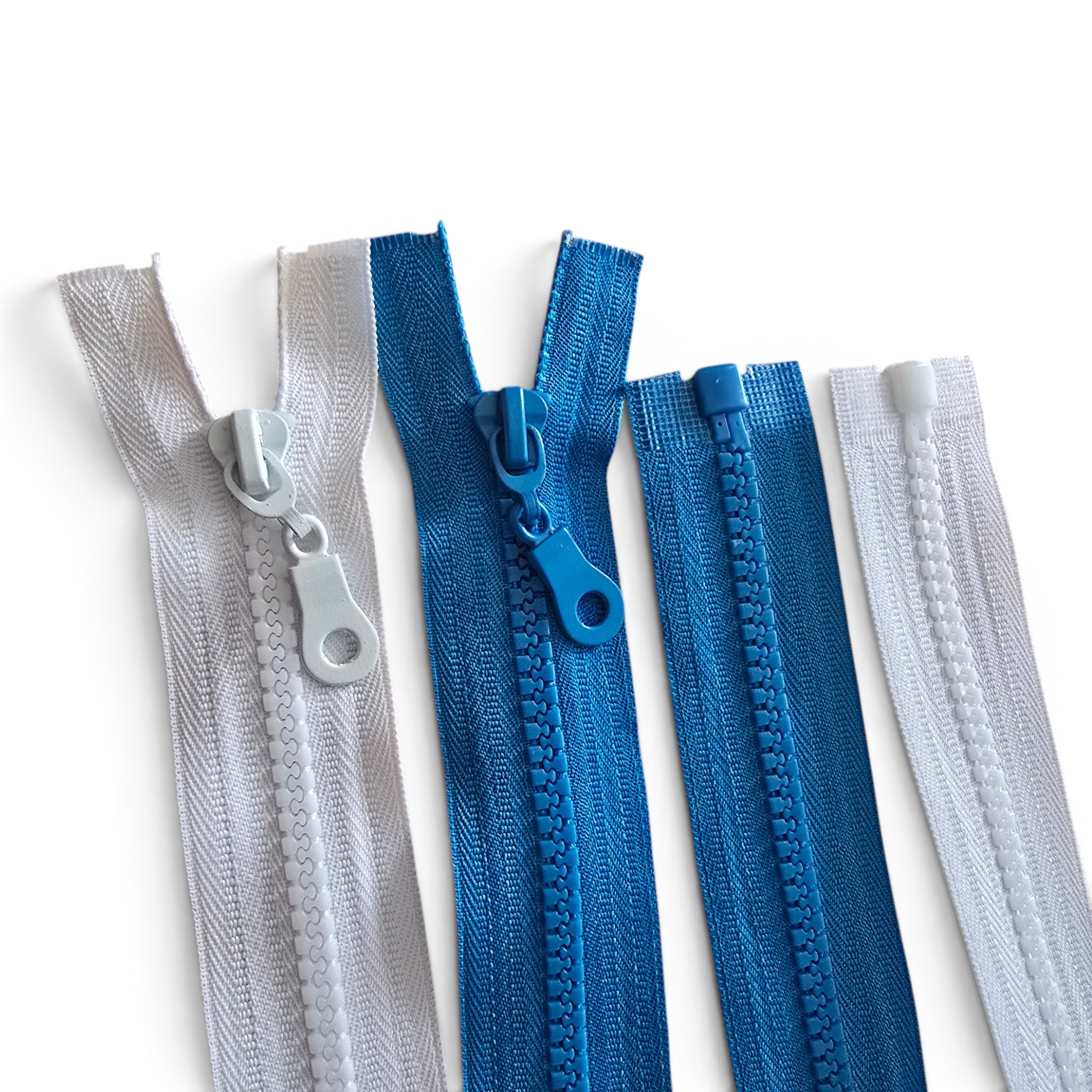 95 cm / 37.40 in White #6 Molded-Tooth Separating Zipper, Pear Puller, for Jackets and Coats ZPK0095T6PROMO
