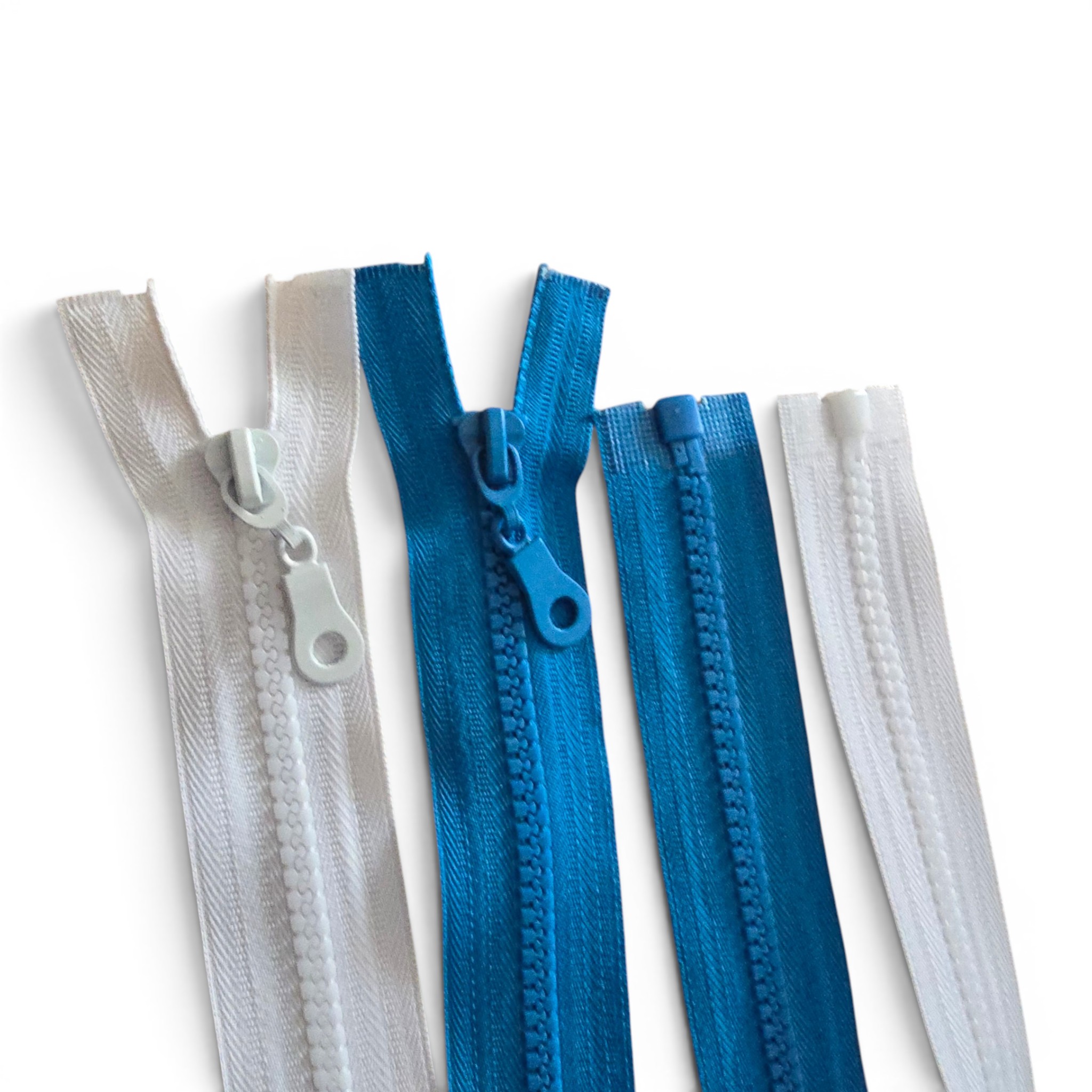 95 cm / 37.40 in White #6 Molded-Tooth Separating Zipper, Pear Puller, for Jackets and Coats ZPK0095T6PROMO